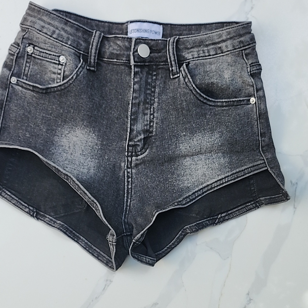 Women's Black Denim Jean Shorts